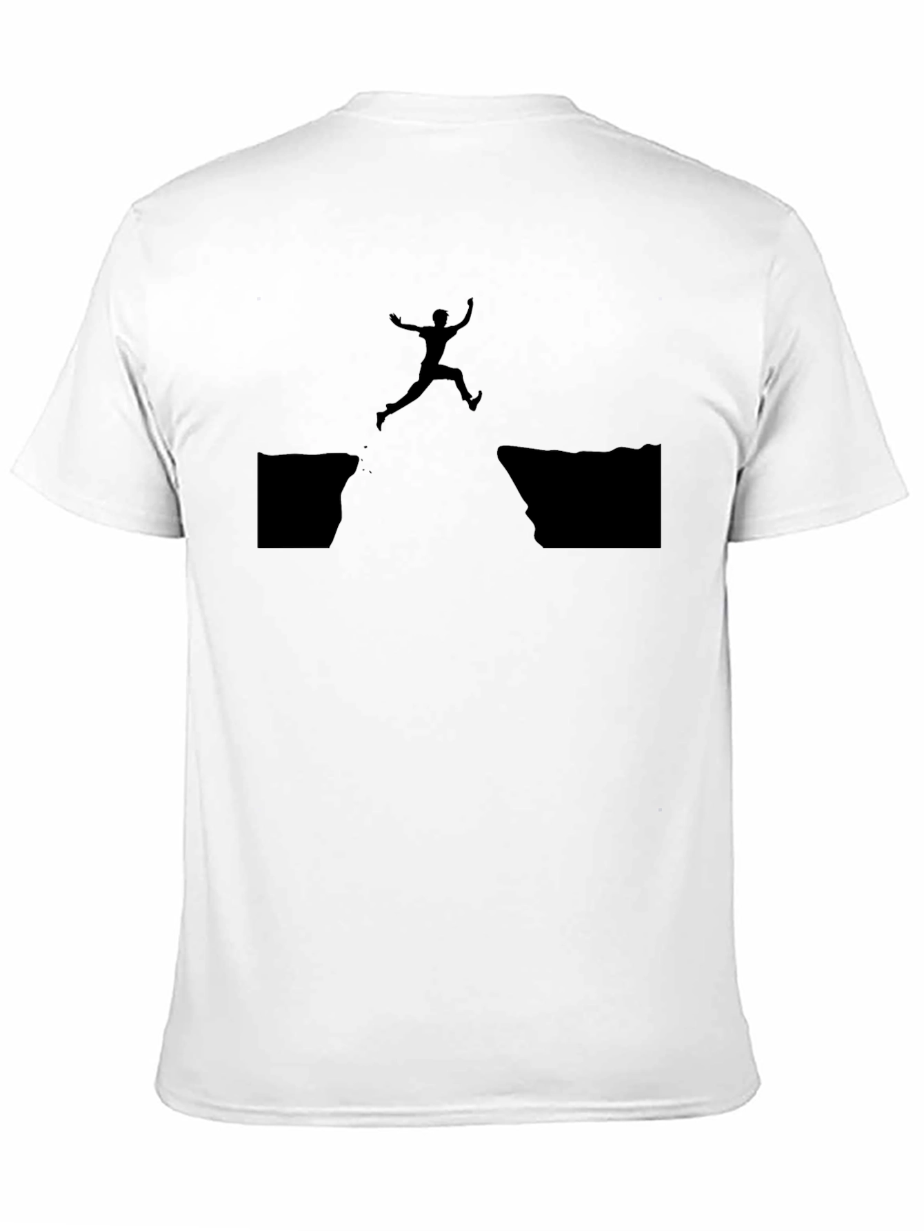 Leap of Faith Graphic Tee - Black Cotton T-Shirt