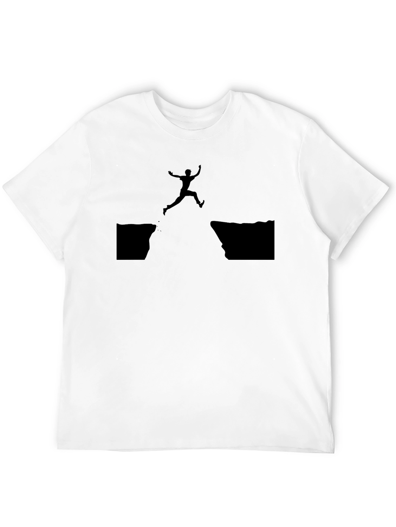 Leap of Faith Graphic Tee - Black Cotton T-Shirt