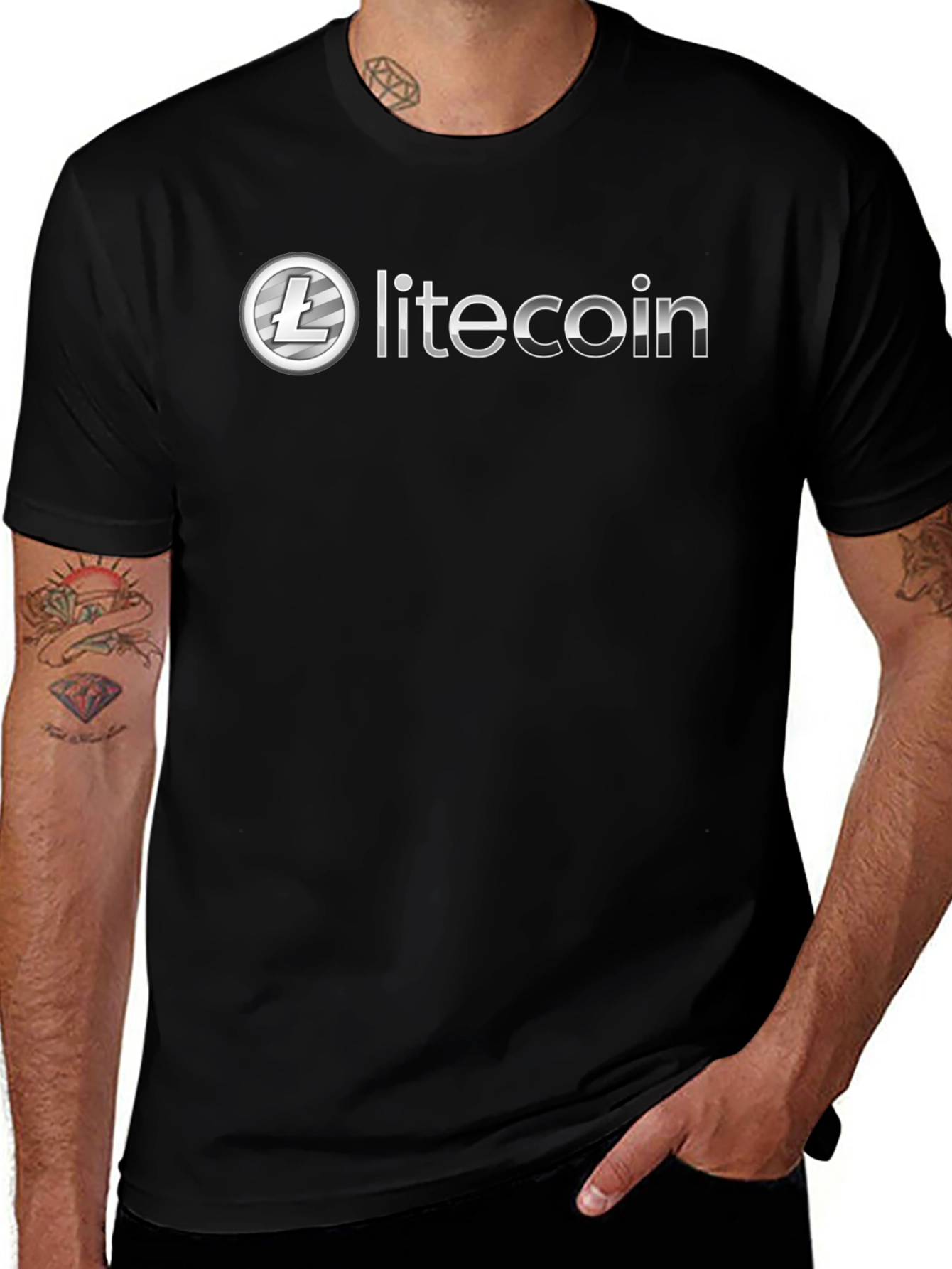 Litecoin Crypto T-Shirt - Black