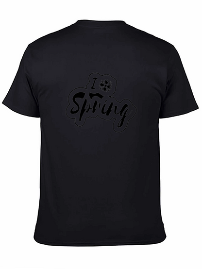 I Love Spring Black T-Shirt