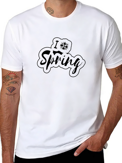 I Love Spring Black T-Shirt