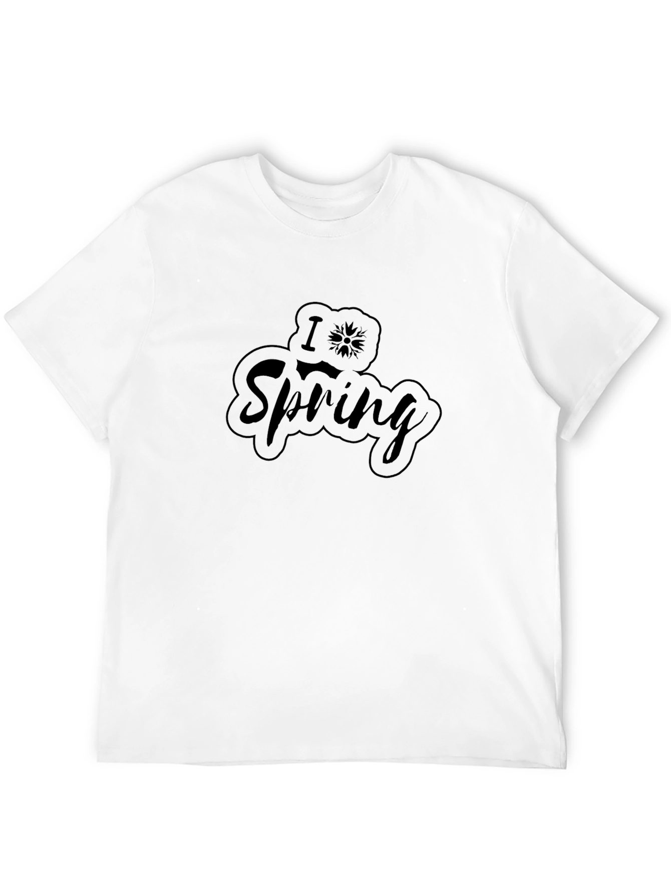I Love Spring Black T-Shirt