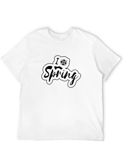 I Love Spring Black T-Shirt