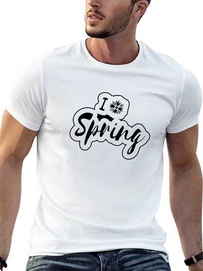I Love Spring Black T-Shirt