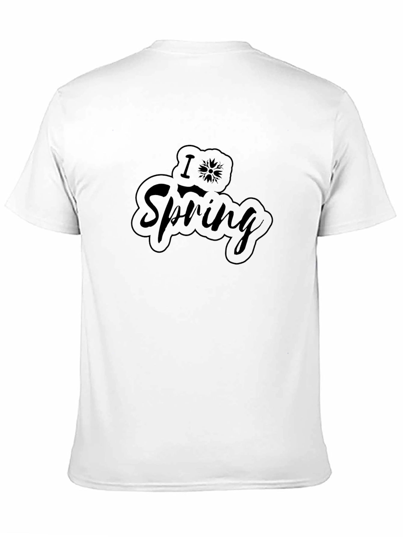 I Love Spring Black T-Shirt