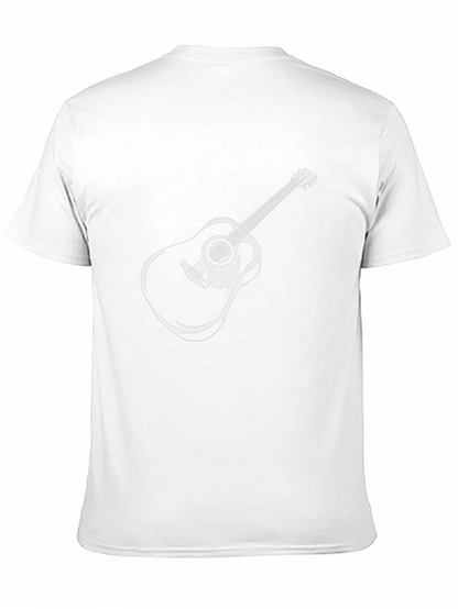 Mens Black Guitar Graphic Tee