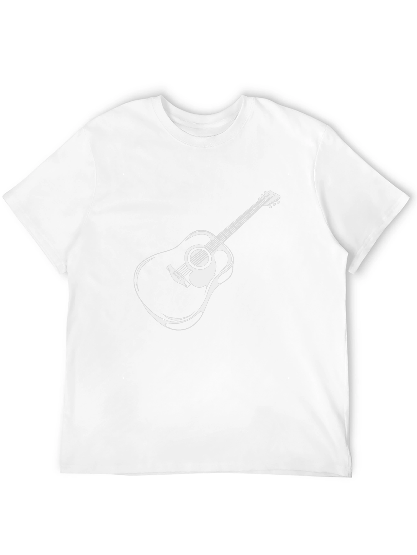 Mens Black Guitar Graphic Tee