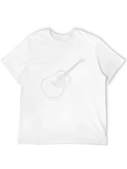 Mens Black Guitar Graphic Tee