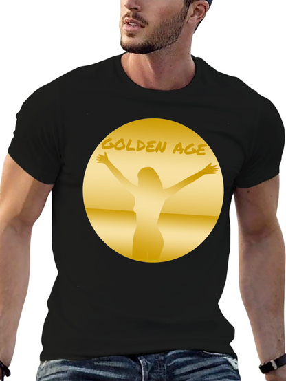 Golden Age Graphic Tee - Black Cotton T-Shirt