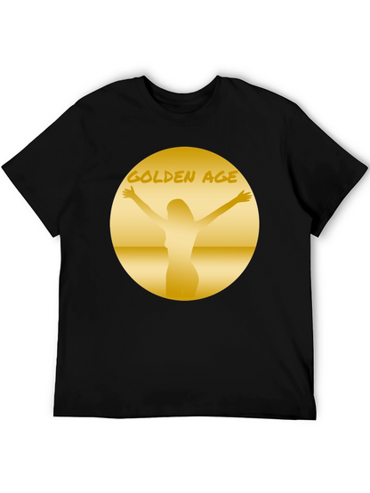 Golden Age Graphic Tee - Black Cotton T-Shirt