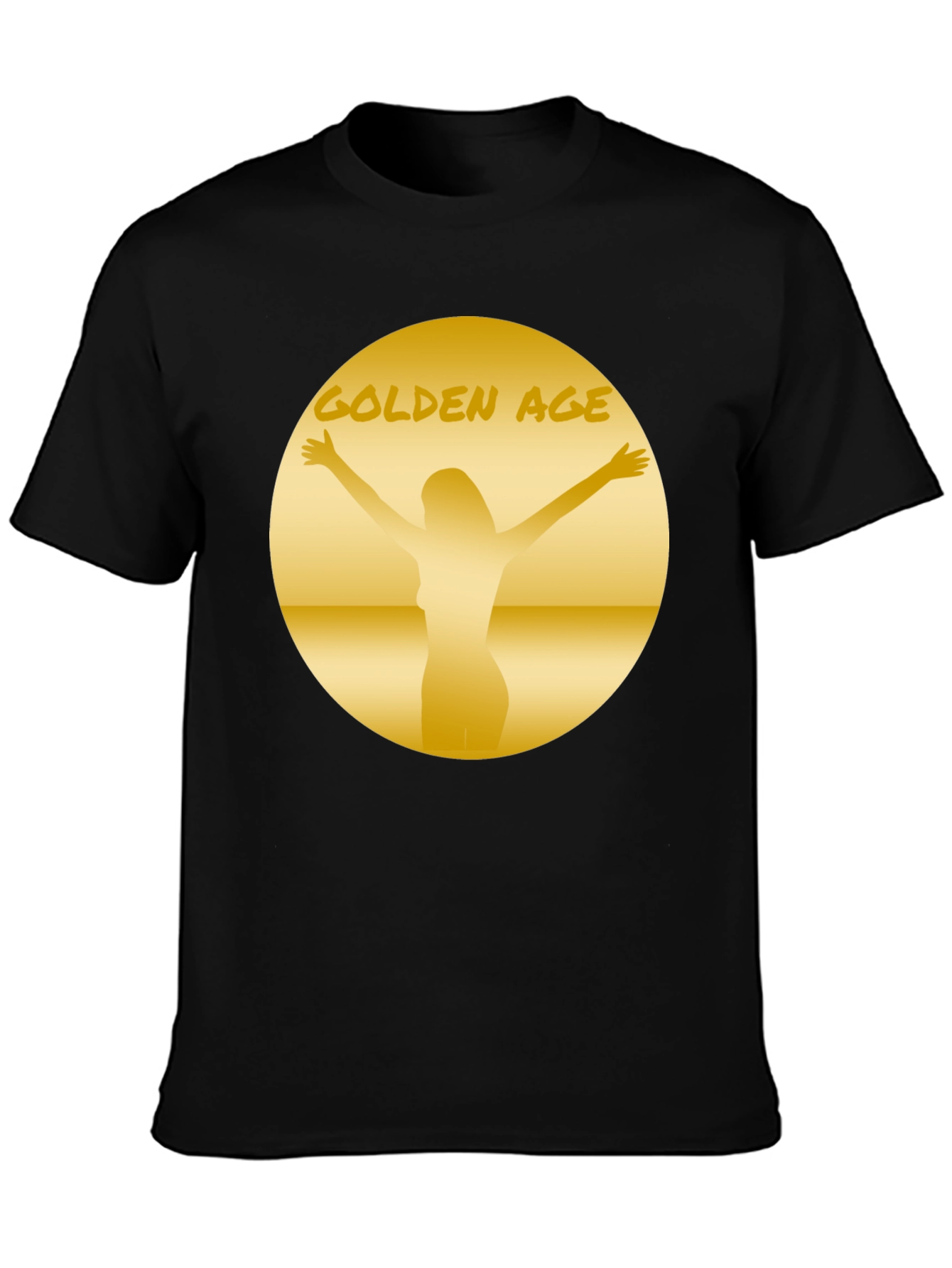 Golden Age Graphic Tee - Black Cotton T-Shirt