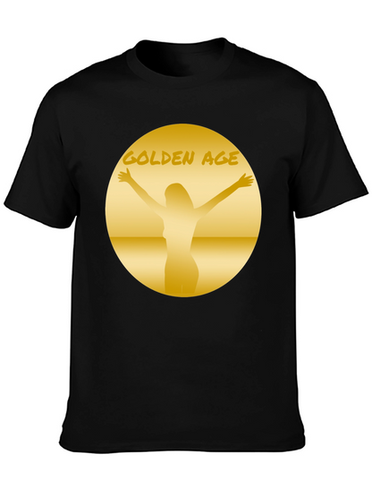 Golden Age Graphic Tee - Black Cotton T-Shirt