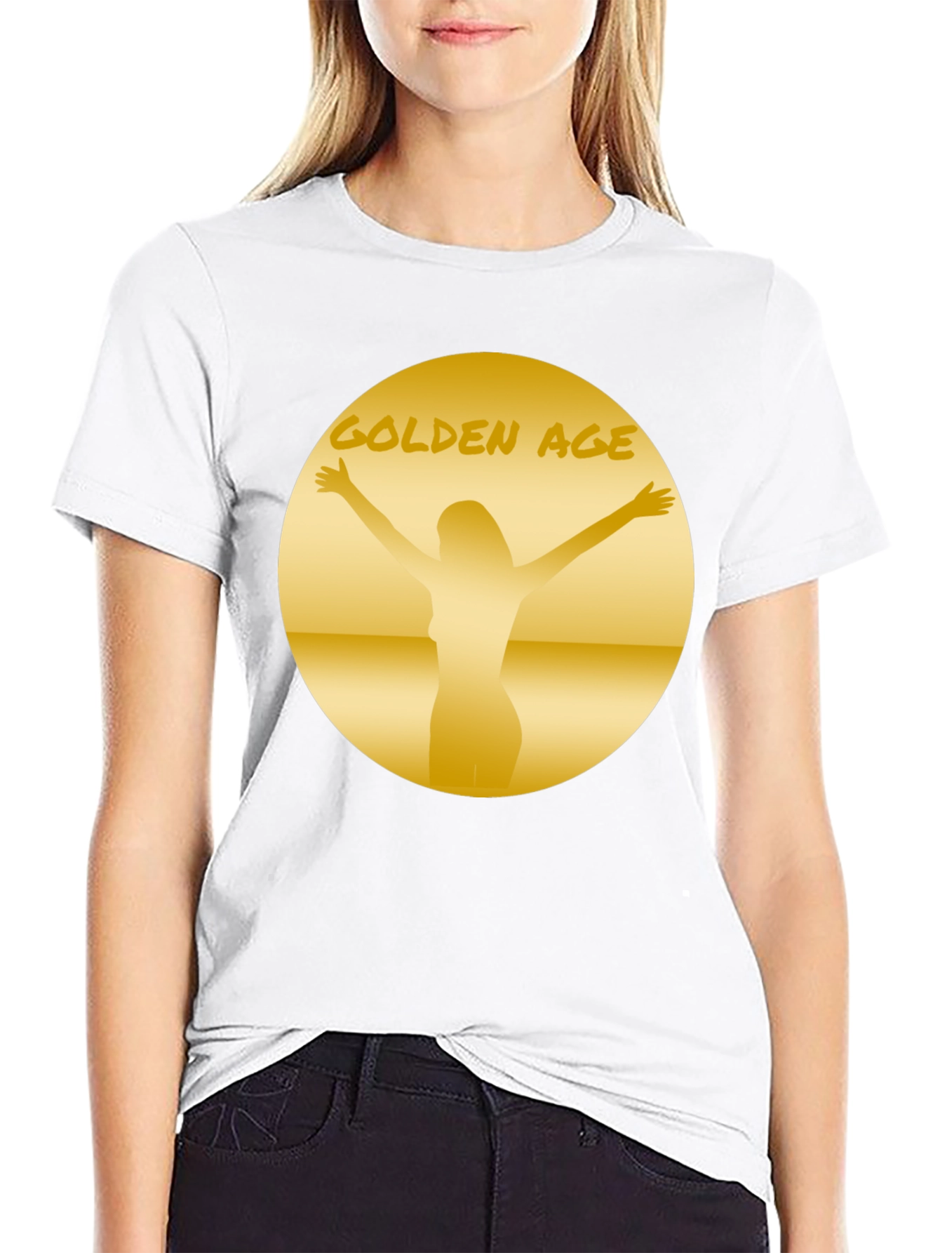 Golden Age Graphic Tee - Black Cotton T-Shirt