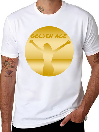 Golden Age Graphic Tee - Black Cotton T-Shirt