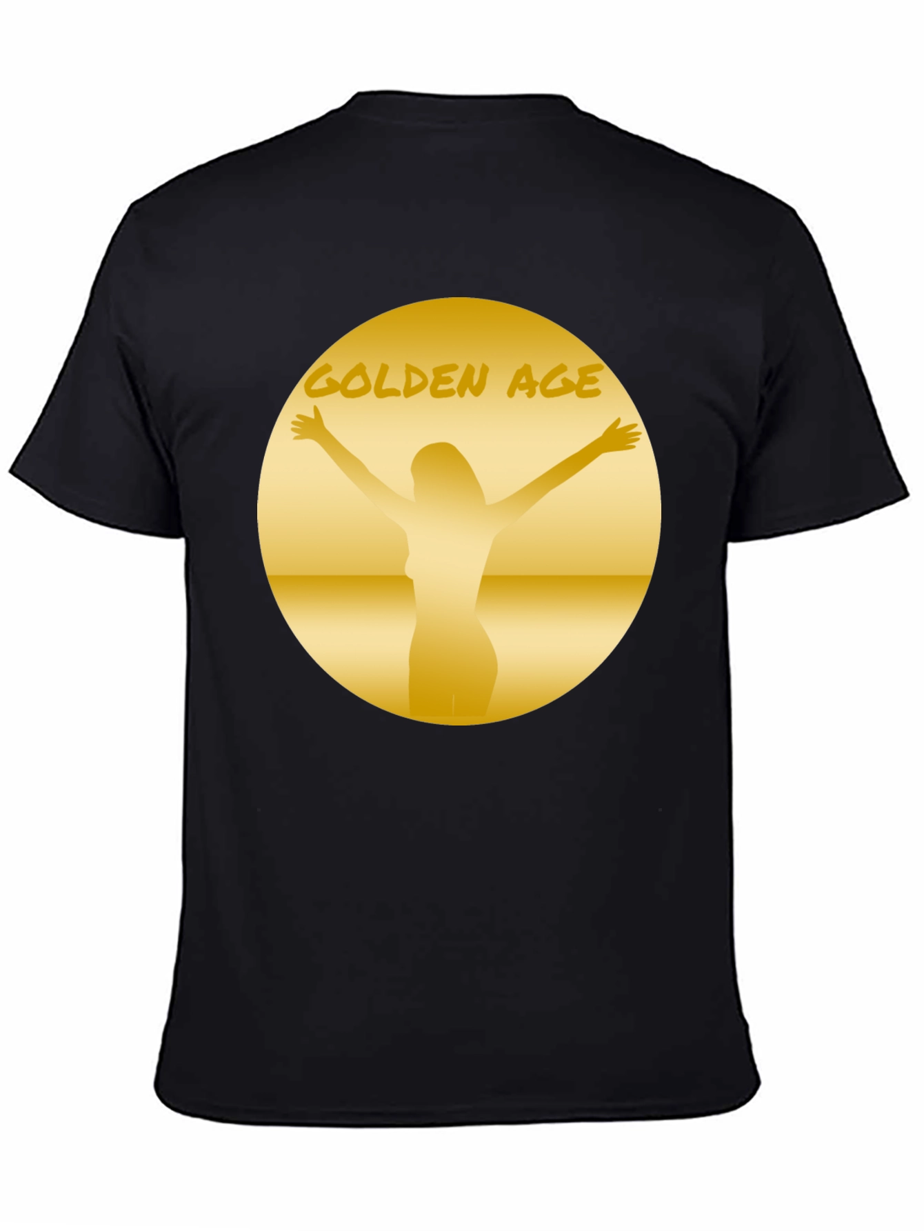 Golden Age Graphic Tee - Black Cotton T-Shirt