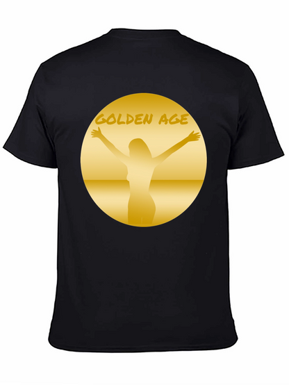 Golden Age Graphic Tee - Black Cotton T-Shirt