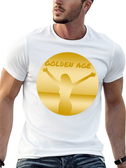 Golden Age Graphic Tee - Black Cotton T-Shirt