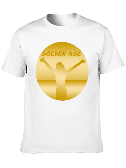 Golden Age Graphic Tee - Black Cotton T-Shirt