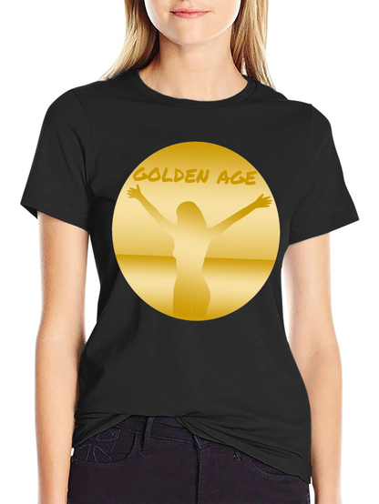 Golden Age Graphic Tee - Black Cotton T-Shirt