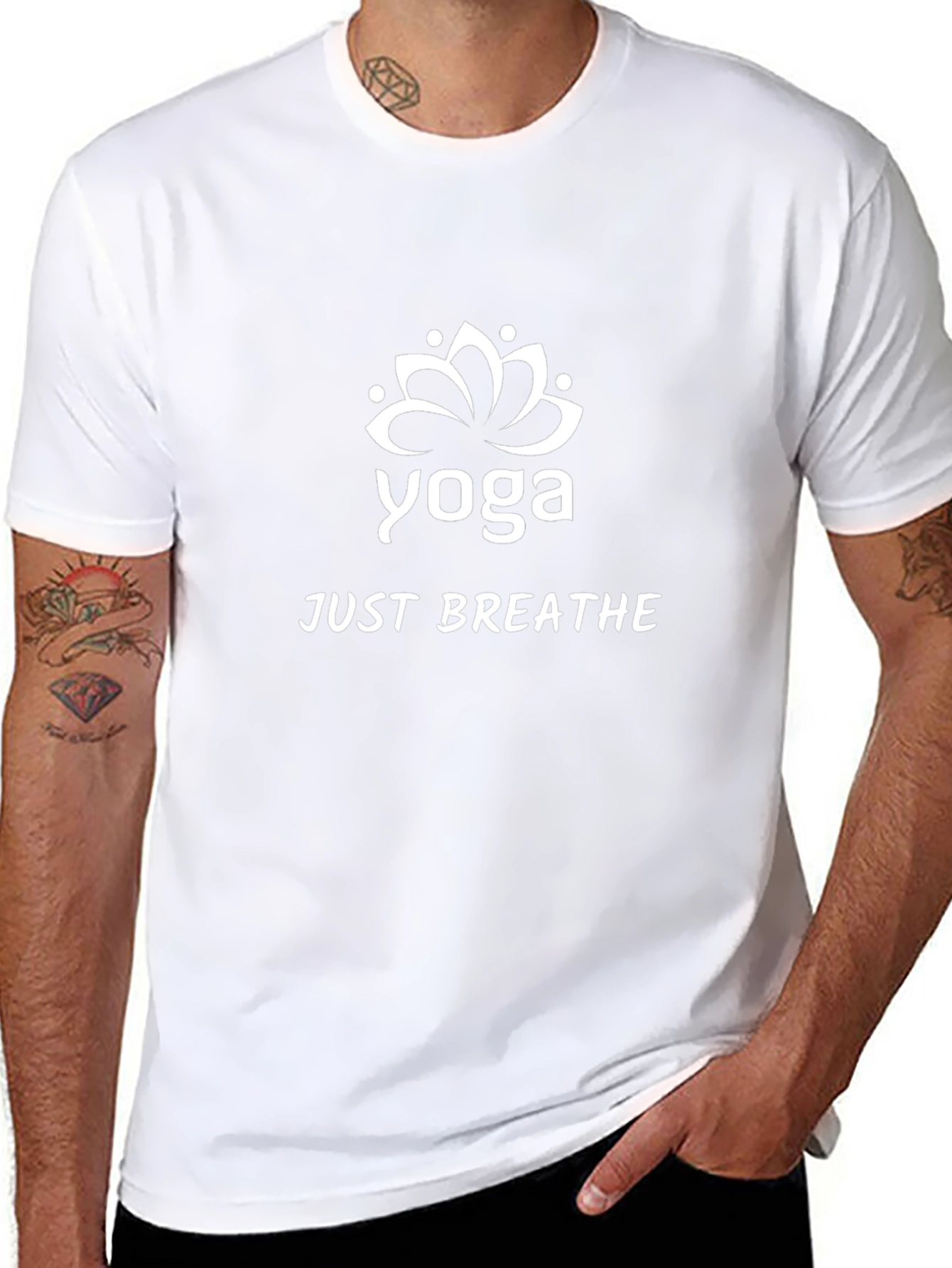 Yoga Just Breathe Graphic Tee