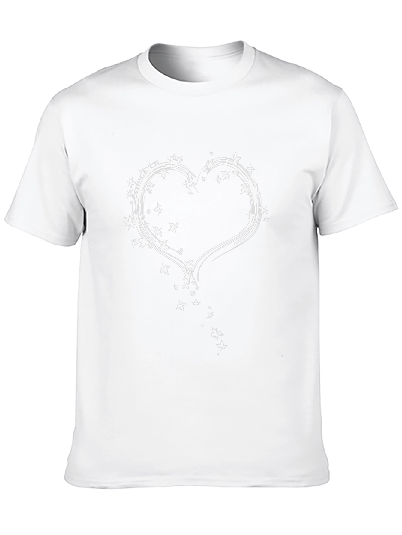 Heart Stars Graphic Tee - Modern Black T-Shirt