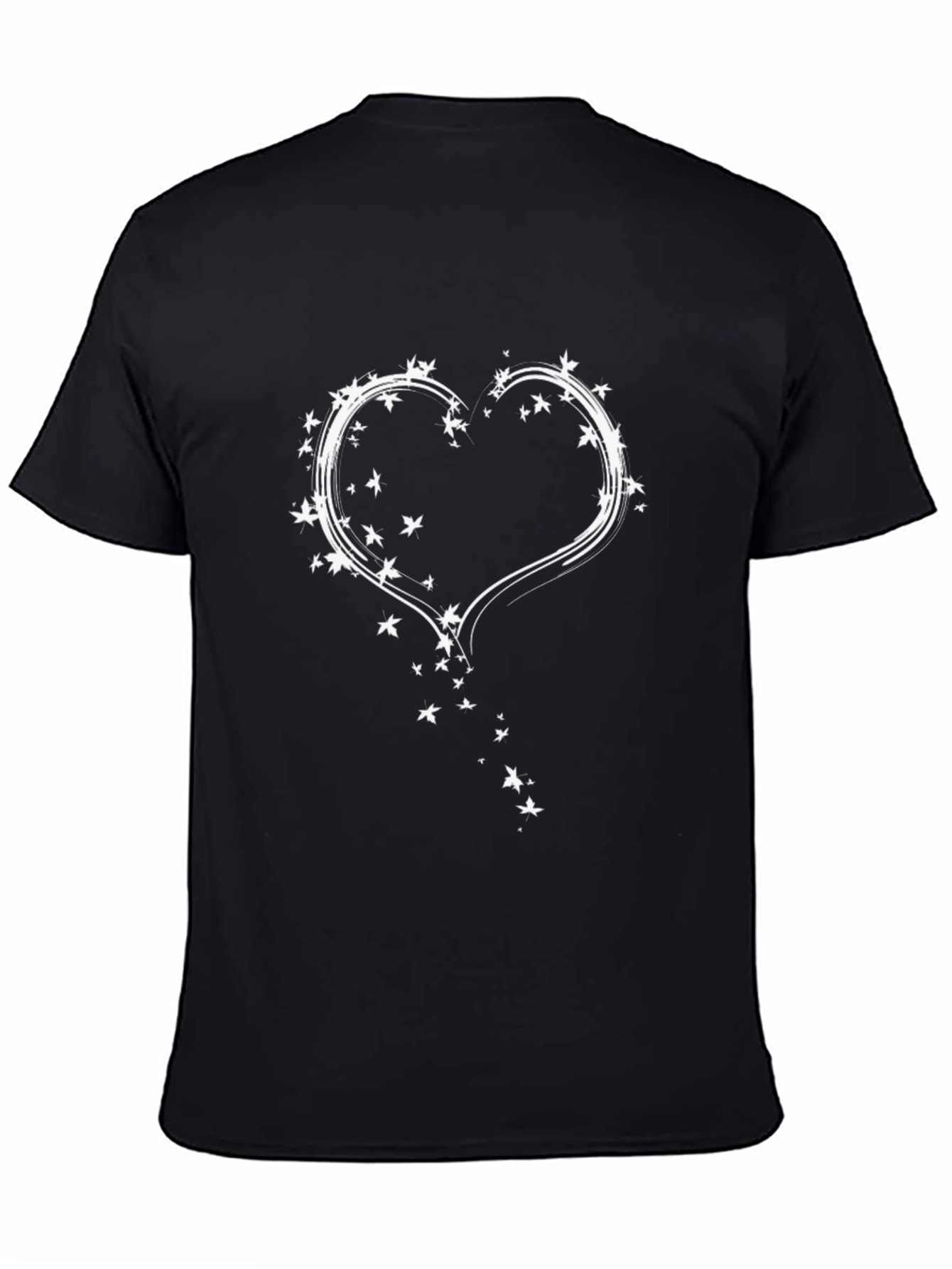 Heart Stars Graphic Tee - Modern Black T-Shirt