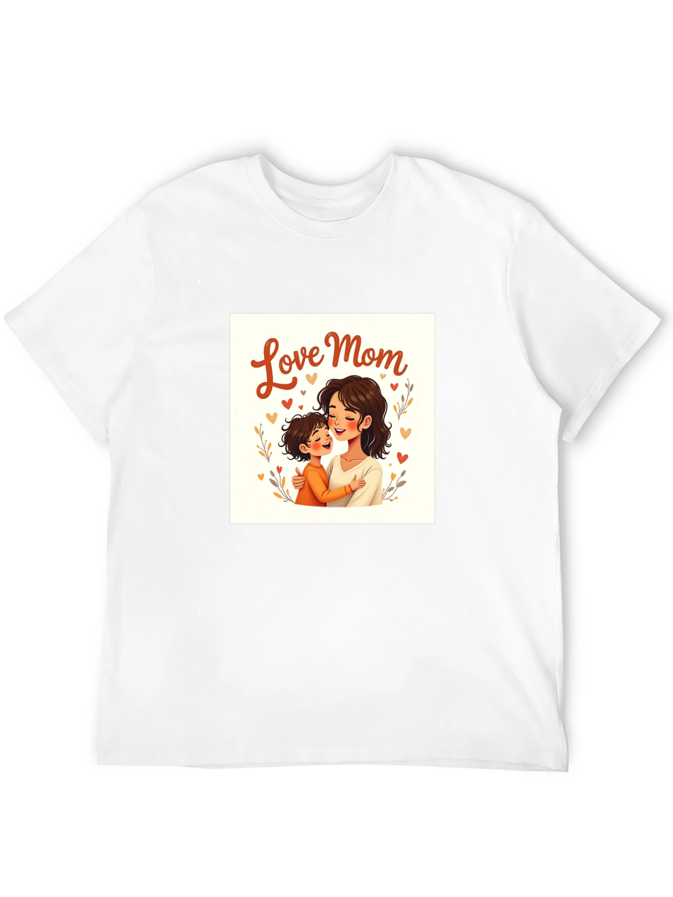 Love Mom Graphic Tee - Black Cotton T-Shirt