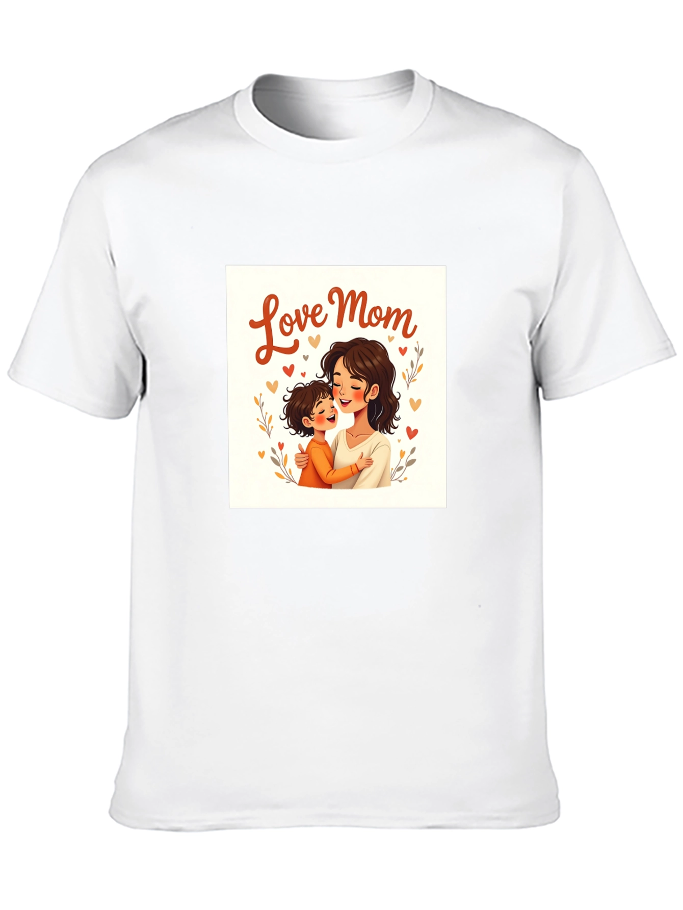 Love Mom Graphic Tee - Black Cotton T-Shirt