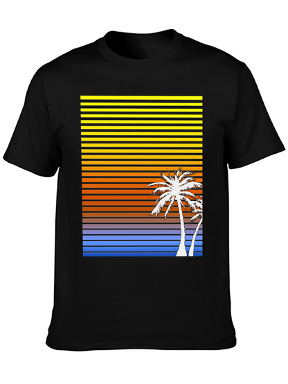 Sunset Palm Tree Graphic T-Shirt