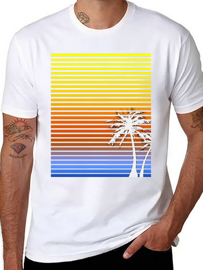 Sunset Palm Tree Graphic T-Shirt
