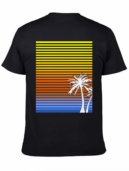 Sunset Palm Tree Graphic T-Shirt