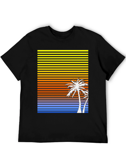 Sunset Palm Tree Graphic T-Shirt