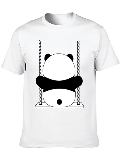 Panda Swing Graphic T-Shirt - Fun & Unique Design