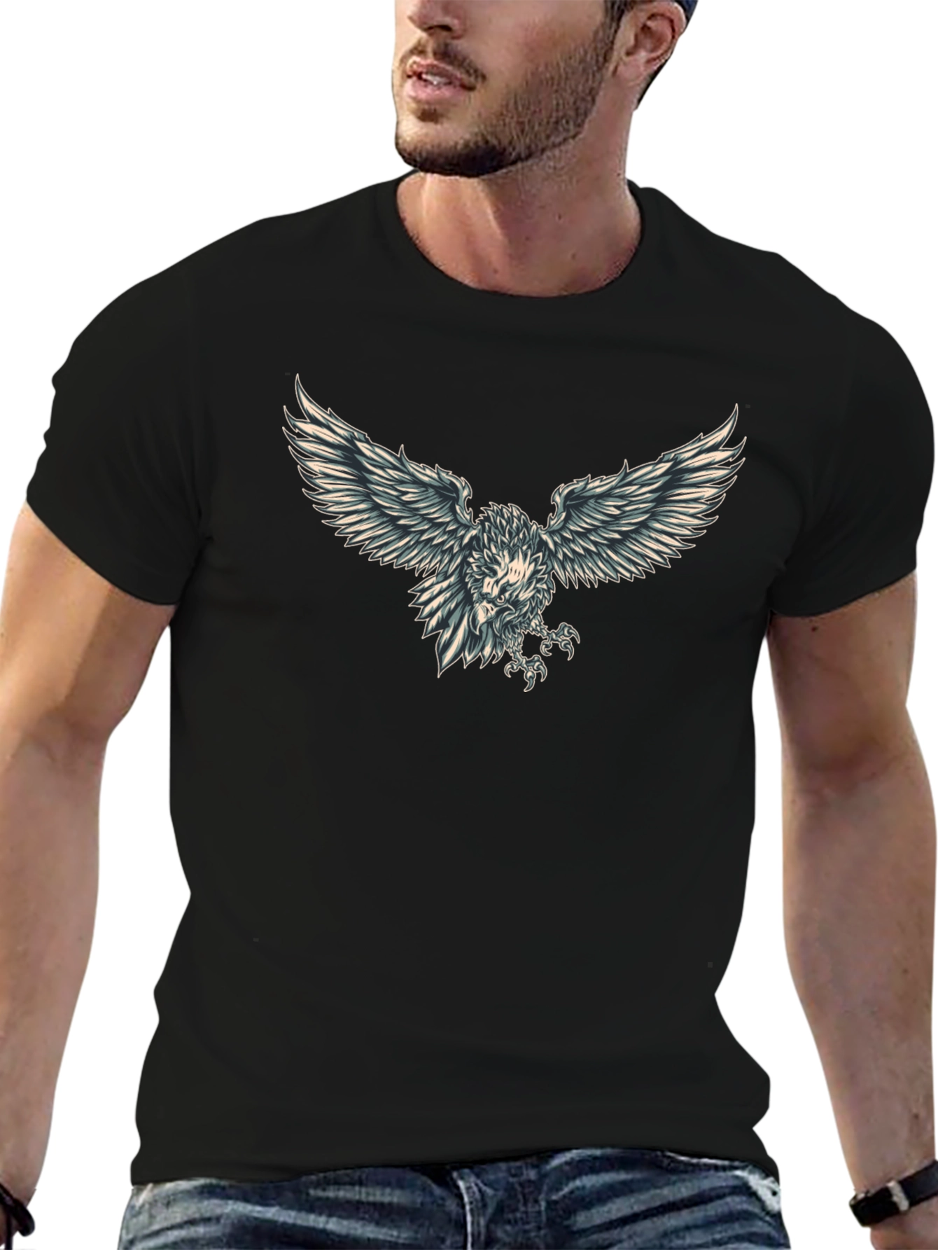 Eagle Graphic Black T-Shirt