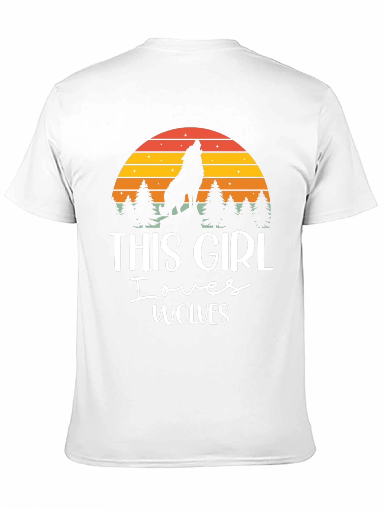 This Girl Loves Wolves Black T-Shirt