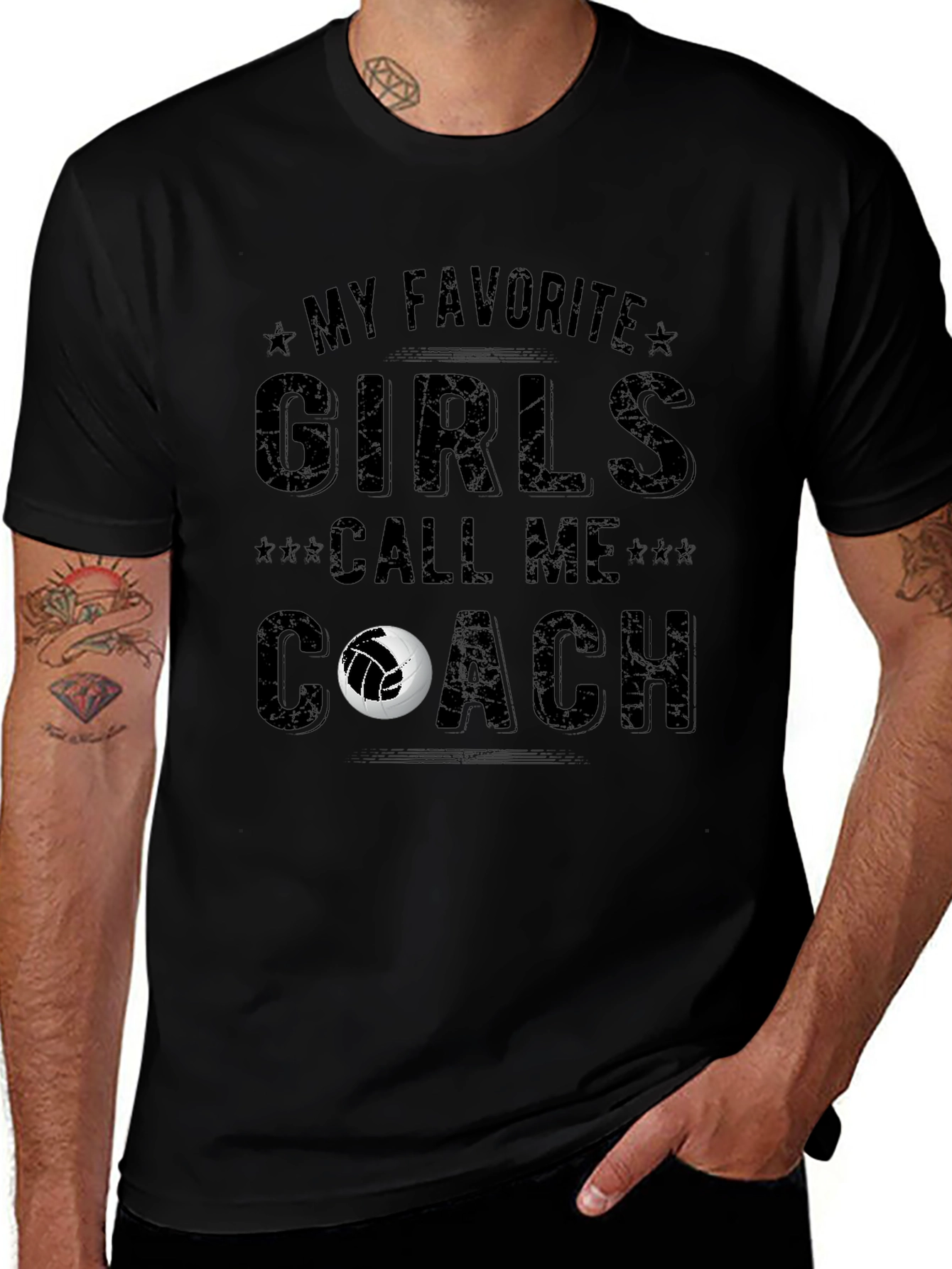 Volleyball Coach T-Shirt - My Favorite Girls