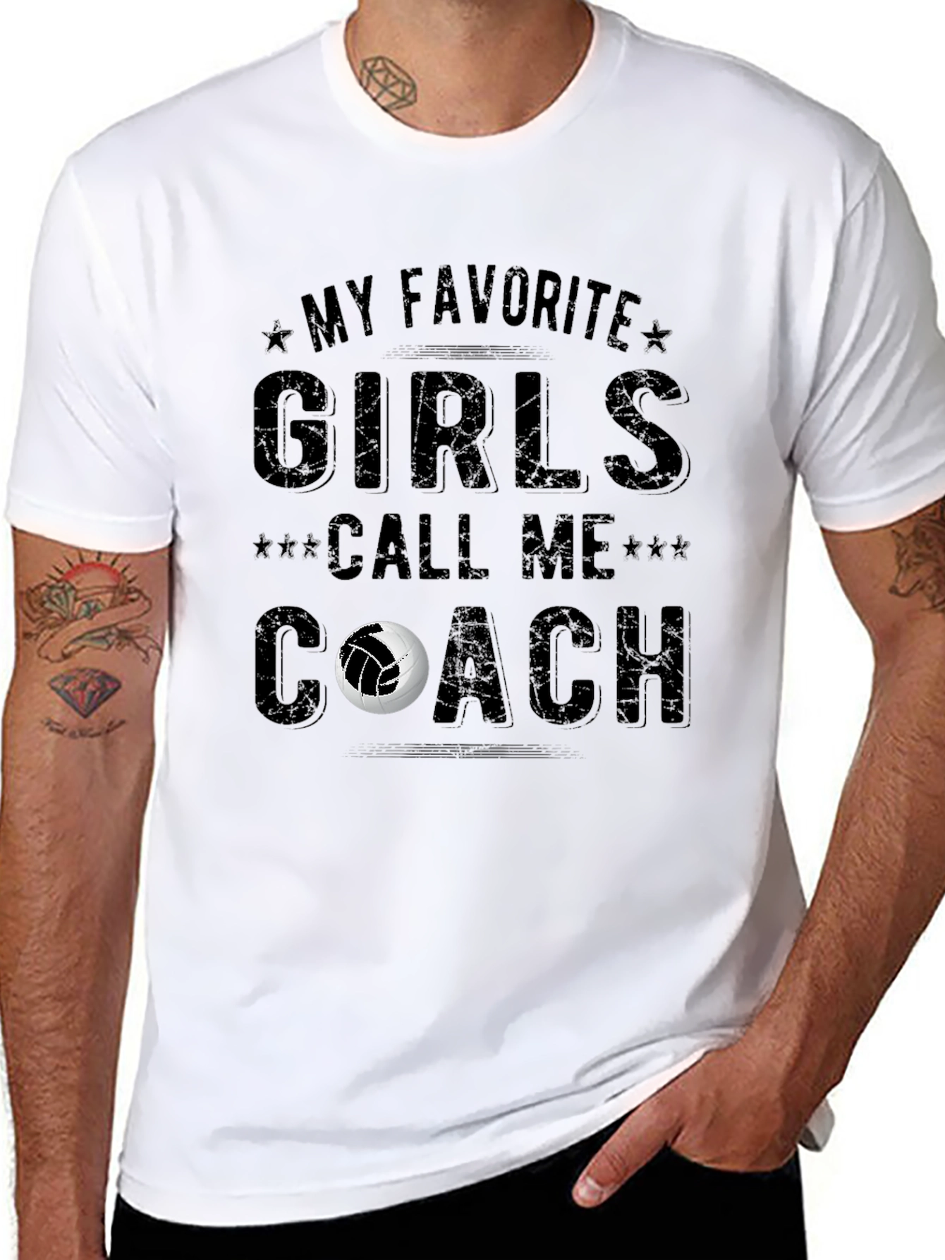 Volleyball Coach T-Shirt - My Favorite Girls