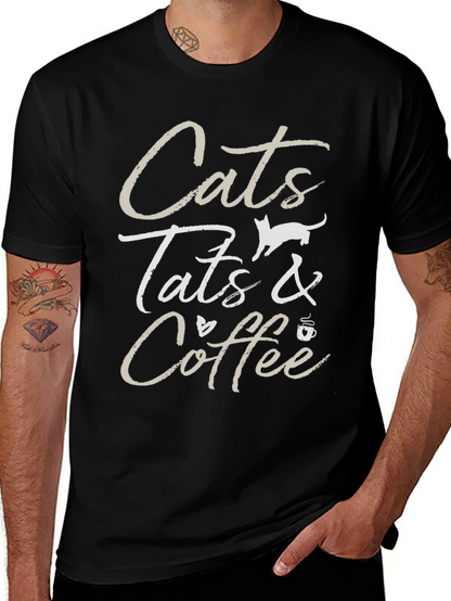 Cats Tats & Coffee Graphic Tee