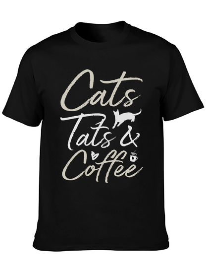 Cats Tats & Coffee Graphic Tee