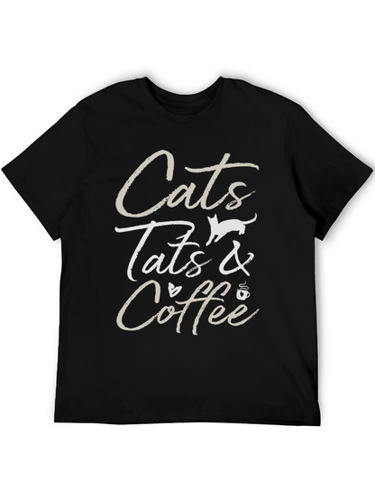 Cats Tats & Coffee Graphic Tee