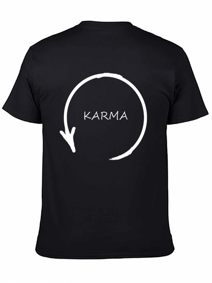 Karma Arrow Circle T-Shirt - Black Graphic Tee
