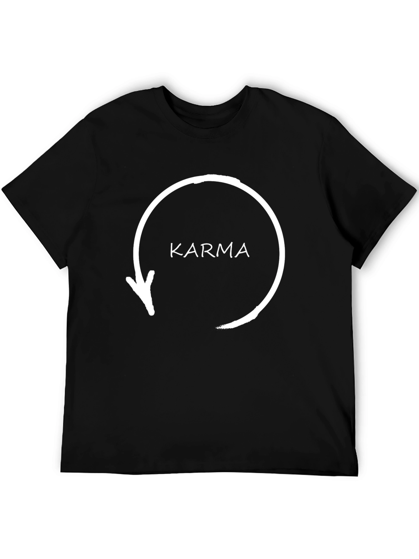 Karma Arrow Circle T-Shirt - Black Graphic Tee