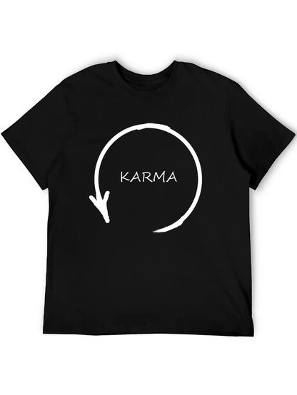 Karma Arrow Circle T-Shirt - Black Graphic Tee