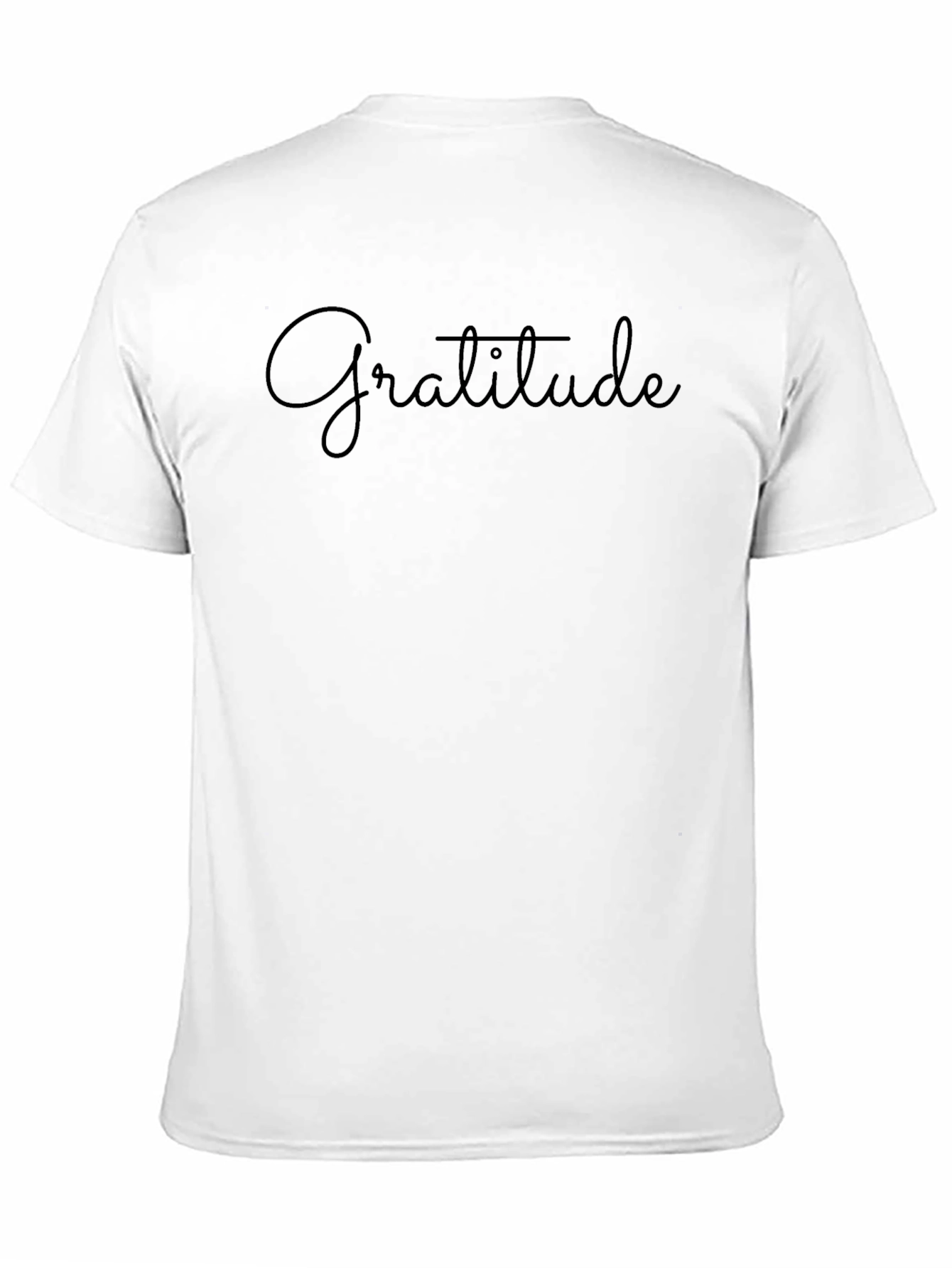 Gratitude Black Crew Neck T-Shirt