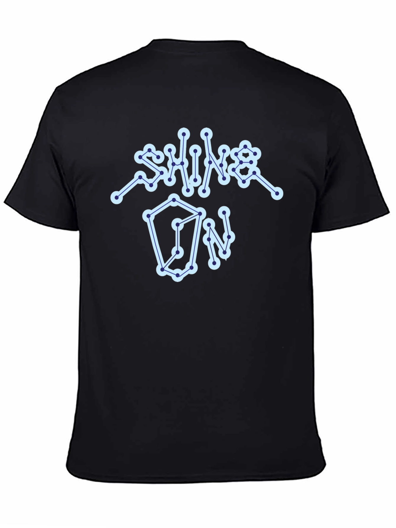 Shine On Graphic Tee - Constellation Design Black