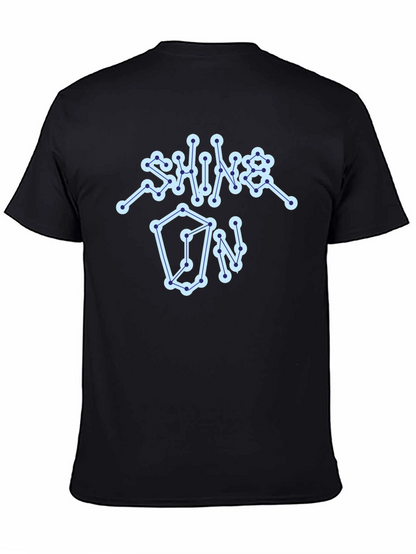 Shine On Graphic Tee - Constellation Design Black