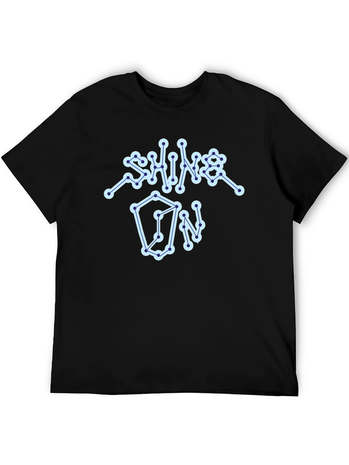 Shine On Graphic Tee - Constellation Design Black