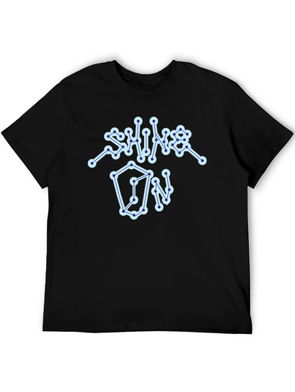Shine On Graphic Tee - Constellation Design Black