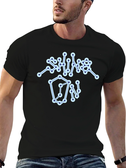 Shine On Graphic Tee - Constellation Design Black