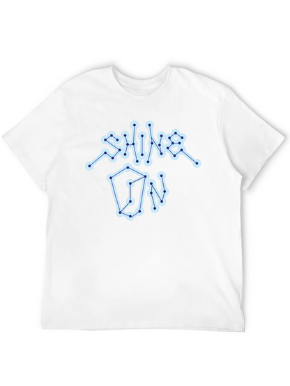 Shine On Graphic Tee - Constellation Design Black